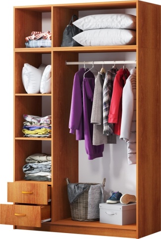 Шкаф 3-х Створчатый с 2-мя Ящиками (Ш-1300 х В-2200 х Г-500 мм)/Разные Цвета