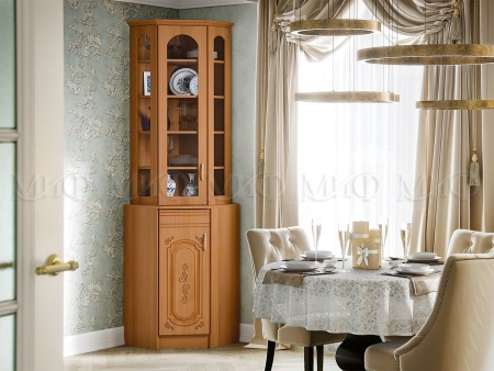 Буфет Лиза-2 МДФ Угловой/Ольха (Ш-580 x Г-580 х В-2269)