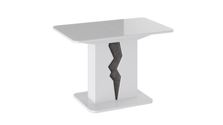 Стол Раздвижной «Шеффилд» исп. 1 Белый Глянец/Камень/ Д-1100/1417 x Ш- 701 мм x В-752 мм