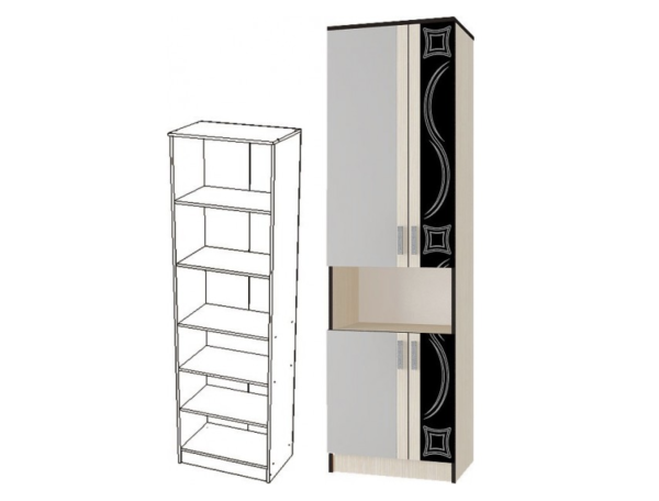 Пенал с Зеркалом Линкольн ЛП-03 ЛДСП (0,6х2,2х0,4 )/Разные Цвета