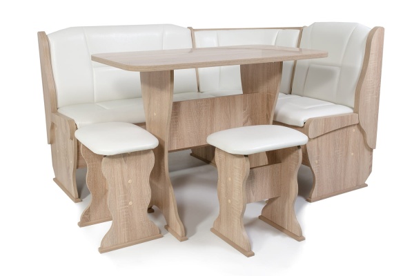 Кухонный Уголок Орхидея/Разные Цвета (Диван + Стол + Табуреты)