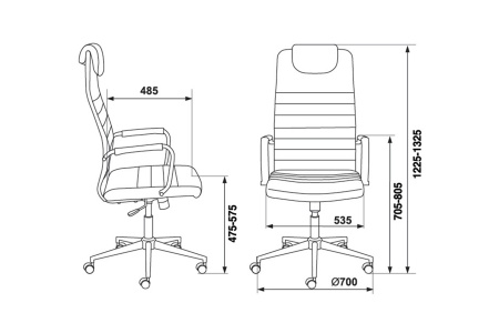 Кресло руководителя Бюрократ KB-9N / ECO черное